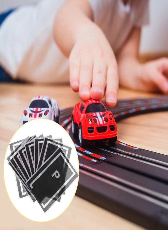 Alasum 10Pcs Toy Racing Car Parking Space Stickers Peel and Stick Removable Road Tape Wall Decals for Kids Nursery Bedroom Playroom Decor - Image 2